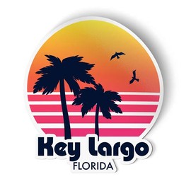 Squiddy Key Largo Florida - Vinyl Sticker Decal for Phone, Laptop, Water Bottle (3" high)