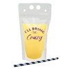 Funky Junque Drink Pouch with Straw - I'll Bring the