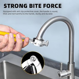 Faucet Aerator Removal Tool with Aerator Key and Cut Resistant Gloves,Faucet Wrench with Aerator Shell Removal Tool Faucet Replacement Part Repair Spanner for Kitchen and Bathroom