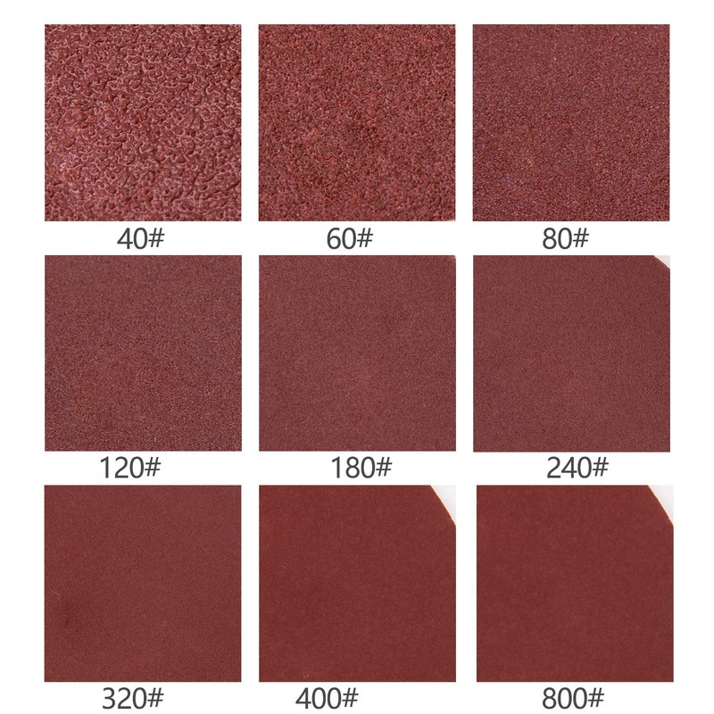 100 Pieces Triangle Sandpaper Sanding Sheets Sander Grinder Pads Hook