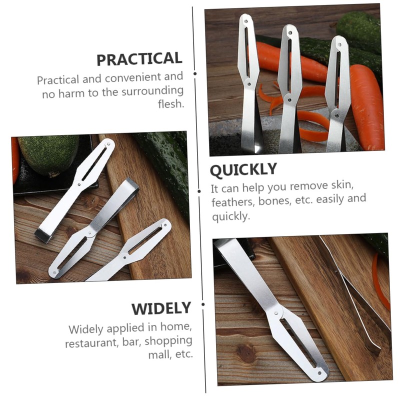 Ciieeo 6pcs Stainless Steel Plucking Tweezers Precision Removal Tools for