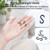 200PCS Mini Black S Hooks for Jewelry Hanging, Christmas Ornaments,
