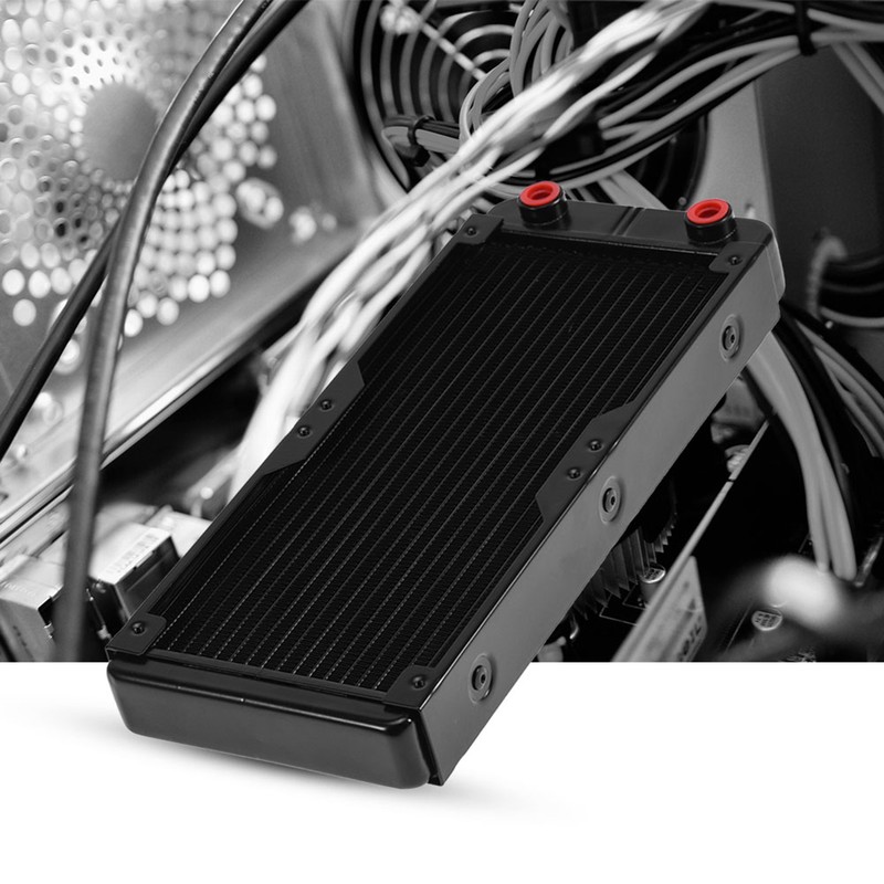 240MM Aluminum Computer Ra/diator Water Cooling Cooler 18 Tubes Heat