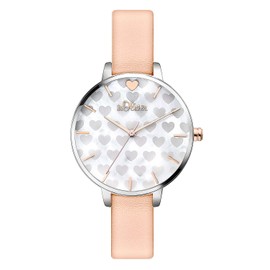 s.Oliver Women's Analogue Quartz Watch, pink - SO-3474-LQ