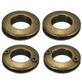 sourcing map 4 Pcs Zinc Alloy Screw Rings Eyelet Grommets, 1/2"(13.8 mm) Metal Screw-in Rings Grommet for Curtain Bag Loop Handle Connector Purse Accessories (Bronze)