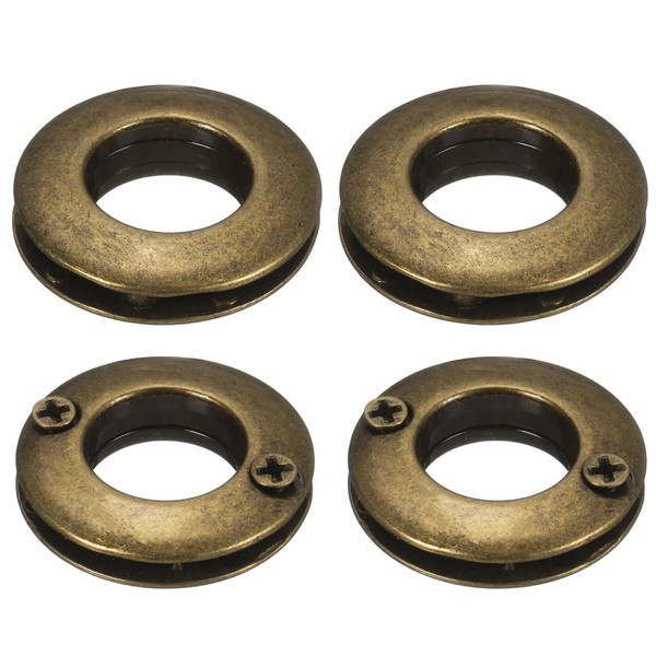 sourcing map 4 Pcs Zinc Alloy Screw Rings Eyelet Grommets,