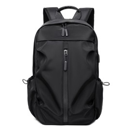 FANDARE Travel Backpack for Men Women, 20L Carry On Laptop Backpack with USB Charging Port & Luggage Strap, Water Resistant College Backpack for Work, Business, Gym, Sports, Weekend Trip Black