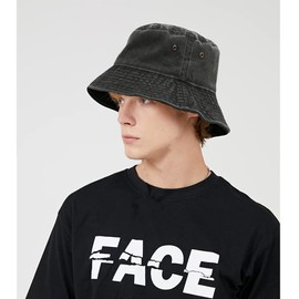 Malaxlx Unisex Mountain Embroidered Black Bucket Hat Summer Travel Beach Sun Hat Washed Cotton Fisherman Cap for Women Men