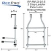 RecPro Universal RV Ladder Extension for RV Exterior Ladders |