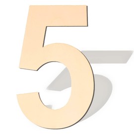15 Inch Large Wooden Number 5 - Blank Unfinished Wood Numbers for DIY Craft, Signs, Birthday Wedding Party Decorations