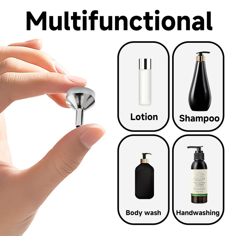 5 Gold-Colored Partition Funnels, Multi-Functional Mini Metal Funnels, Strong And