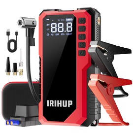 Jump Starter with Air Compressor, 3000A 150PSI Portable Car Battery Jump Starter(9L Gas/8L Diesel), 12V Jump Box Car Battery Jumper Starter Portable Jumper Cable, LCD Screen