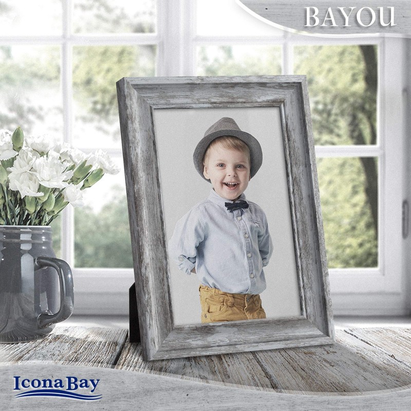 Icona Bay 6x4 Picture Frames (Azure Grey, 3 Pack) Cape