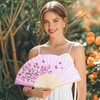 Bantoye 2 Pieces Handheld Fans Silk Folding with Frames for