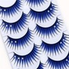 5 Pairs Glitter Eyelashes 3D Blue Cosplay Anime Eyelashes Rhinestone