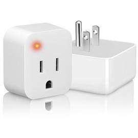 2PCS Thermostatically Controlled Outlet,Temperature Outlet Plug 32°F(0 Degree) Auto On/50°F(10 Degree) Off Cold Weather Thermostat Cube for Pond De-icers,Deicer Roof Cable,Farm