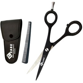 YSCARE Beard Scissors Hair Scissors Mustache Scissors Premium Hairdressing Scissors Extra Sharp Hair Cutting Hairdressing Scissors Stainless Steel (5 Inches)