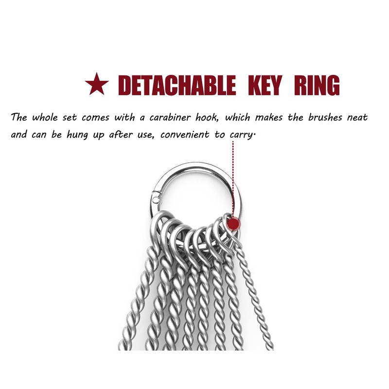 16 Inch Extra Long Pipe Cleaning Brush Set Abrasive Filament,