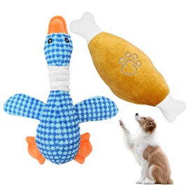 2 Pieces Pet Plush Toys, Squeaky Toys, Chew Resistant Pet Toys, Dog Teething Toys, Fun Pet Toys, Interactive Dog Toys