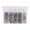 Tgpiao 200PCS 5Sizes Stainless Steel Fishing Split Rings,Heavy Duty Split