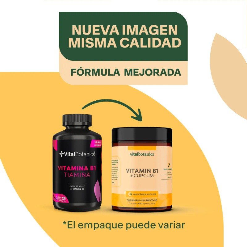 ⚡🌿 Vitamina B1 + Cúrcuma | Energía, Nervios y Metabolismo