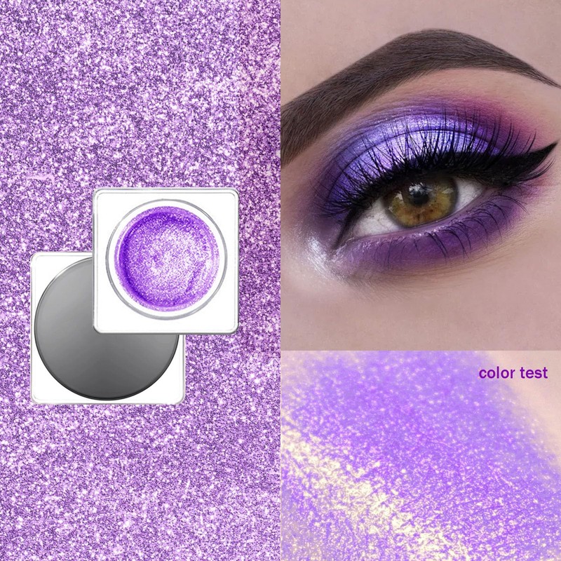 Purple Glitter Eyeshadow, Creamy Shimmer Eye Shadow, Liquid Eyeshadow for