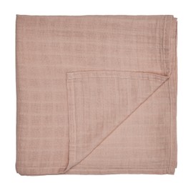 Huxie Swaddle Blanket - Organic Cotton - Swaddles for Newborns - Newborn Swaddle - Muslin Swaddle Blankets - 100% Cotton Blanket, 47" x 47" Swaddle (Blush)