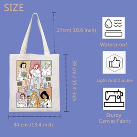 In My Bride Era Gift Princess Lover Gift Magic Kingdom Princess Movie Inspired Wedding Gift Tote Bag (BRIDE ERA CA)