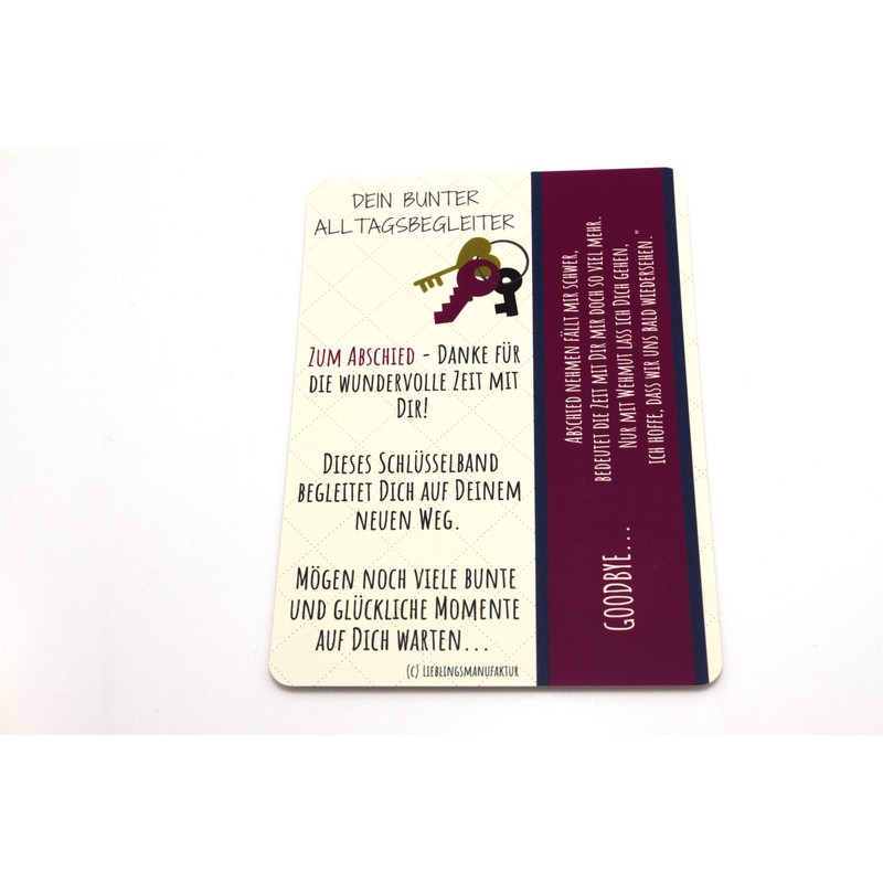 Colourful Keyring, Farewell Gift, Colleague, Girlfriend, Gift -