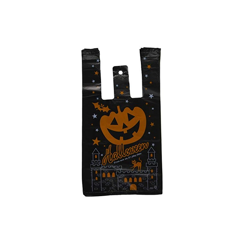 BHW-S Plastic Bag Black Halloween - S (100 Count)
