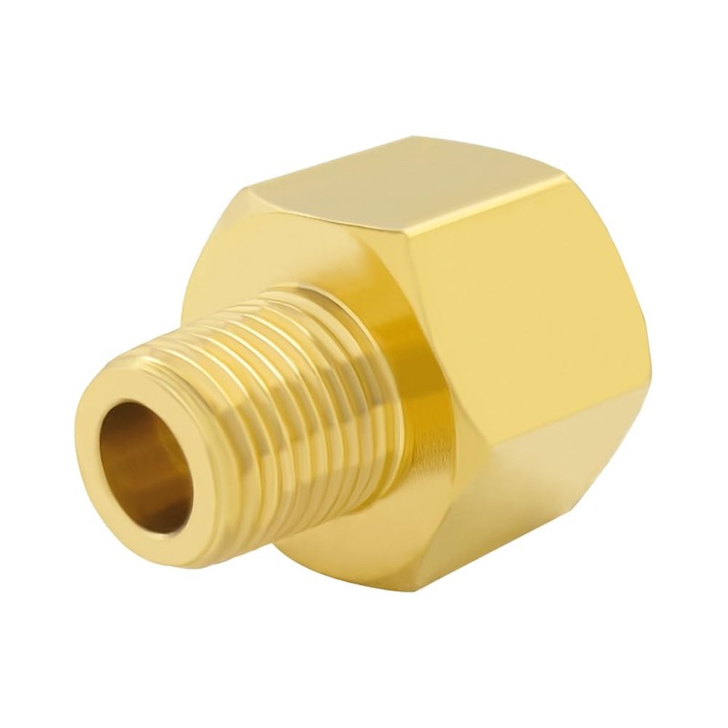 Hooshing 2PCS Brass Pipe Fitting 1/4" NPT Male to 1/2"