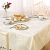 Emma Barclay Damask Rose Tablecloth, Cream, 52 x 52 Inch