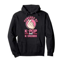 Powered by K-pop and K-Drama Kpop Merch Merchandise Gift Pullover Hoodie