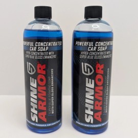 SHINE ARMOR 2x Shine Armor Car Wash Soap 16oz Hyper Concentrated Super Blue Gloss Enhancer