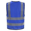 AYKRM blue High visibility viz vest (XS-8XL) (Large, Blue)