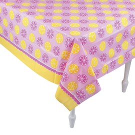Fun Express Lemonade Stand Party Tablecloth - Disposable Party Supplies