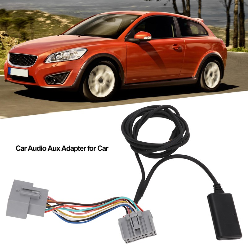 Car Bluetooth AUX Module Wireless Black Radio Adaptor Replacement for