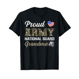 Proud Army National Guard Grandma Military Pride Costume T-Shirt