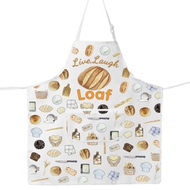JNIAP Bread Baking Apron Bread Lover Gifts Bread Baker Gift Bread Kitchen Apron Live Laugh Loaf Gift Loaf Apron (Laugh Loaf ap)
