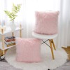 WLNUI Set of 2 Spring Decorative Pink Fluffy Pillow Covers