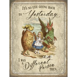og Its No Use Going Back To Yesterday. Alice In Wonderland Fridge Magnet 90mm x 70mmm