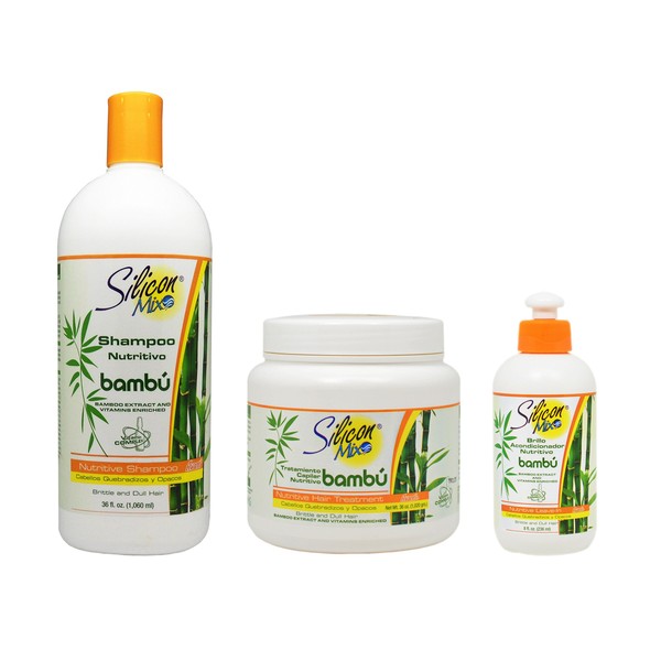 Silicon Mix Bambu Shampoo & Treatment 36oz & Leave-in 8oz "Set"