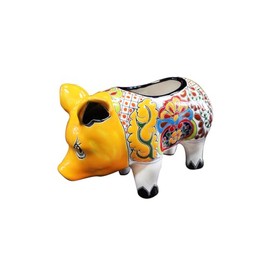 Talavera Pig Planter - 9.25"h X 6"w X 13.5"l Decoration A