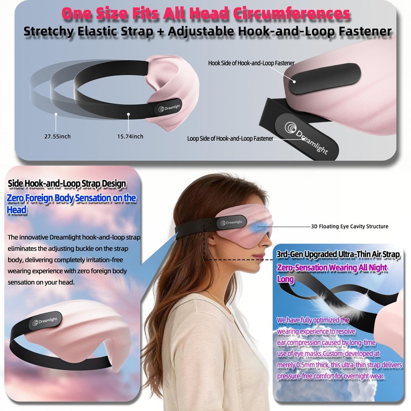 Silky-Touch 3D Bionic Airbag Sleep Mask, Blackout Luxury Smooth Eye