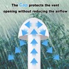 Wonderjune 2pack PVC Furnace Flue Pipe Vent Cap for 1.5"