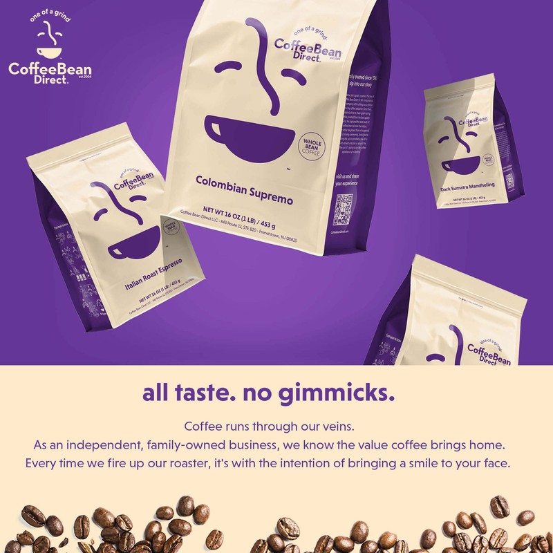 Coffee Bean Direct Chocolate Raspberry Flavored, Whole Bean Coffee, 5