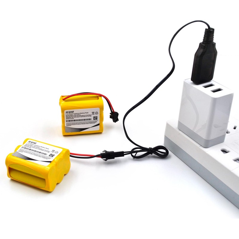 elxjarcell (4-Pack) 7.2V 1000mAh Ni-CD AA Battery Pack with SM-2P