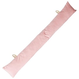 Nicola Spring Door Draught Excluder - 80 x 12cm - Pink - 1pc - Velvet Indoor Decorative Wind Stopper Home Interior Air Strip Wind Seal Window Draft Snake Sound Blocker for Home, Office Doors