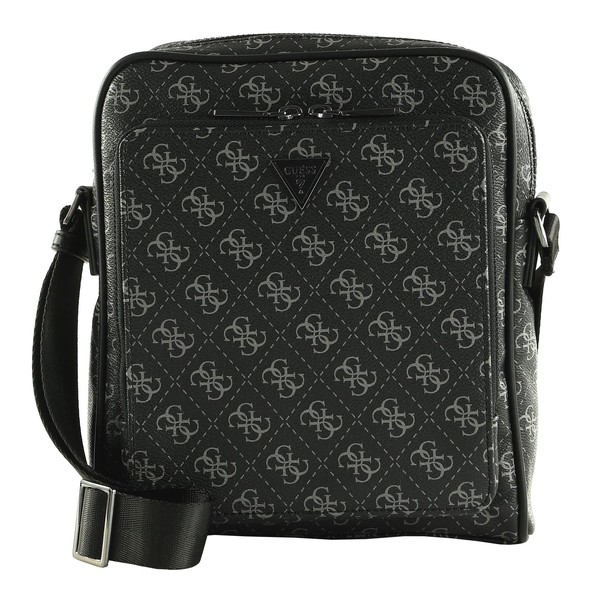 GUESS Milano Top Zip Xbody with Front Pocket Dark Black,