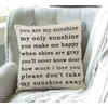 Swono You are My Sunshine Farmhouse Pillow, Song Lyrics Presents,